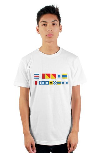 "CHOOSE HAPPINESS" Nautical Flag T-Shirt