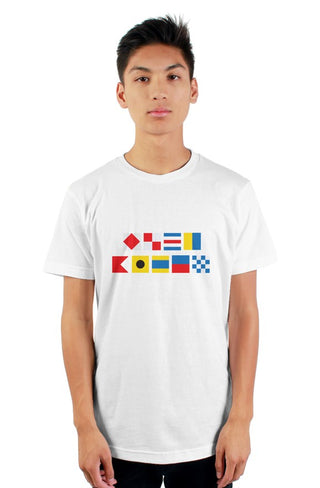 "FUCK BIDEN" Nautical Flag T-Shirt