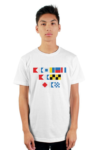 "BASKETBALL FAN" Nautical Flag T-Shirt