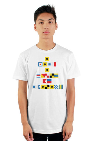 "I WISH I COULD BE SAILING" Nautical Flag T-Shirt