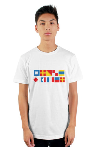 "PROUD FATHER" Nautical Flag T-Shirt