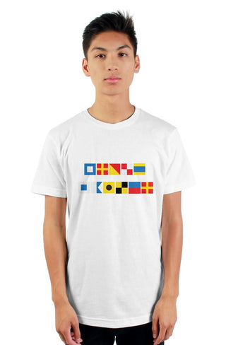 "PROUD SAILER" Nautical Flag T-Shirt