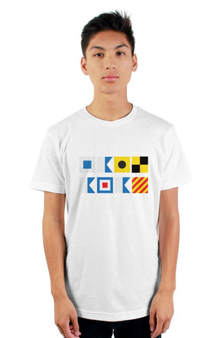 "SAIL AWAY" Nautical Flag T-Shirt