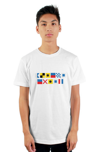 "ALIENS EXIST" Nautical Flag T-Shirt