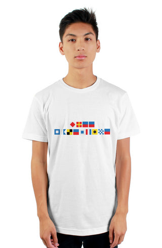 "FREE PALESTINE" Nautical Flag T-Shirt