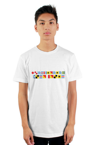 "FUNCTIONING ALCOHOLIC" Nautical Flag T-Shirt