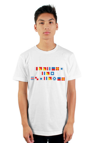 "HOOTERS TOP CUSTOMER" Nautical Flag T-Shirt