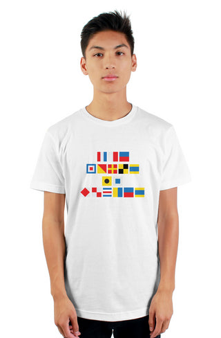 "THE WORLD IS FUCKED" Nautical Flag T-Shirt