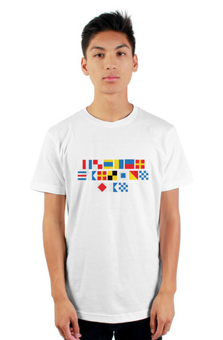 "TUCKER CARLSON FAN" Nautical Flag T-Shirt